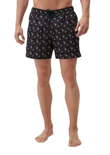 s.Oliver Red Label Badehose mit Allover-Print - blau (59A4)