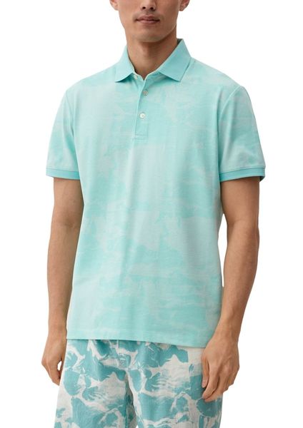 s.Oliver Red Label Polo shirt with allover print  - blue (61A9)