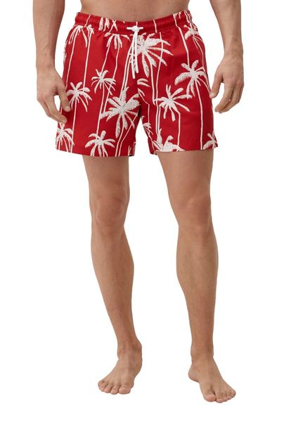 s.Oliver Red Label Badehose mit Allover-Print - rot (30A3)