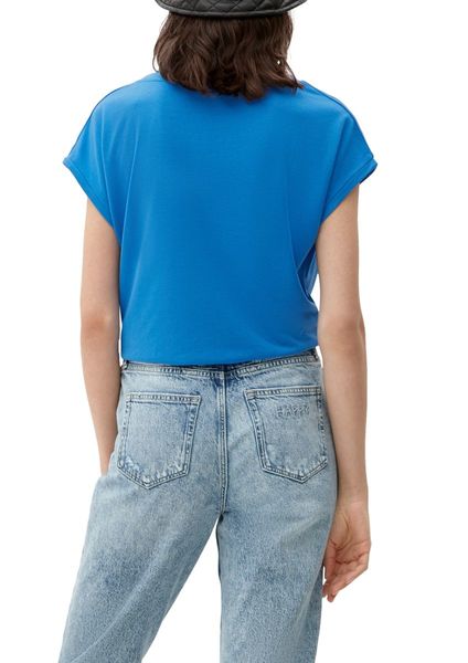 Q/S designed by T-shirt en jersey en modal mélangé - bleu (5547)