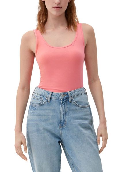 Q/S designed by Slim fit: Basic tank top - pink (4281)