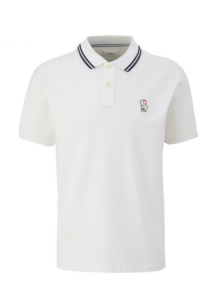 s.Oliver Red Label Polo avec patch  - blanc (0120)