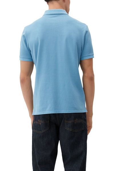 Q/S designed by Cotton piqué polo shirt - blue (51L0)