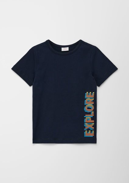 s.Oliver Red Label T-shirt avec imprimé lettrage - bleu (5952)
