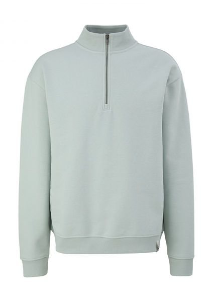 Q/S designed by Sweatshirt with stand up collar - green (6108)