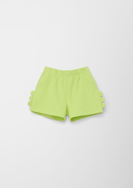s.Oliver Red Label Mesh jersey short with zigzag applique - green (7040)