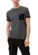 Q/S designed by T-shirt with breast pocket - black/gray (99W0)
