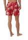s.Oliver Red Label Badehose mit Allover-Print - rot (30A3)