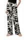 s.Oliver Red Label Loose: trousers with crepe structure - black/white (99A3)