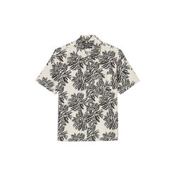 Marc O'Polo Kurzarm-Hemd Regular mit floralem Allover-Print - schwarz/beige (Y84)