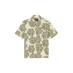 Marc O'Polo Kurzarm-Hemd Regular mit floralem Allover-Print - grün/beige (K43)