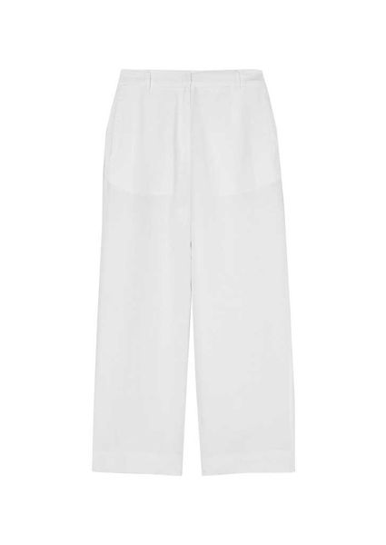 Marc O'Polo Straight linen pants - white (100)