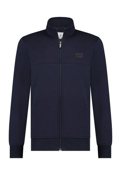 State of Art Sweat cardigan with rubber badges - blue (5900)