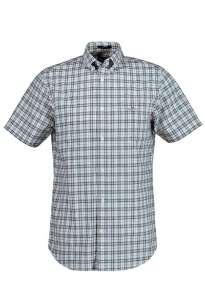 Gant Regular Fit : Poplin short sleeve shirt - blue (414)