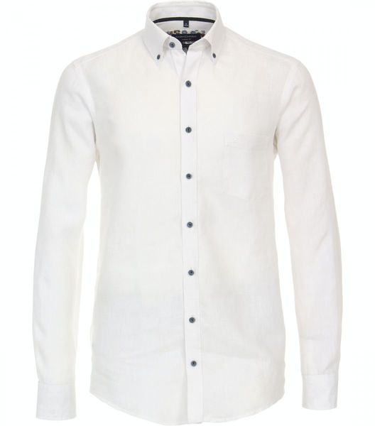 Casamoda Casual linen shirt - white (000)