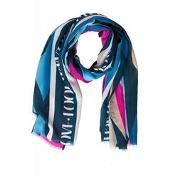 Street One Long scarf with a print - blue (33516)
