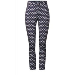 Street One Skinny fit trousers with a print - blue (31238)