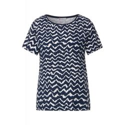 Street One Material mix t-shirt - blue (31238)