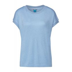 Street One T-shirt with a shimmer look - blue (14878)