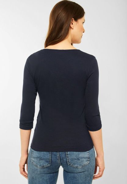 Street One Shirt in plain color - blue (11238)