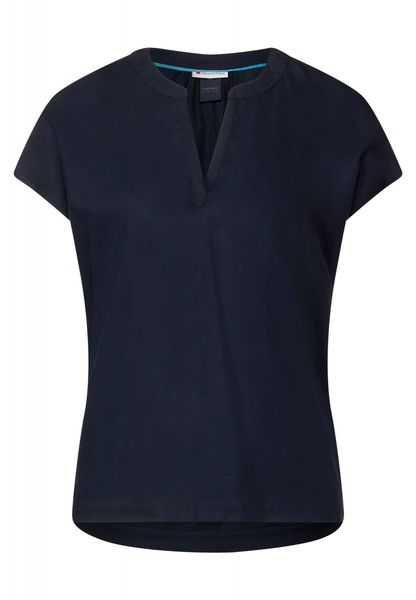 Street One Blouse shirt in plain color - blue (11238)