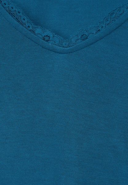 Street One T-Shirt mit Spitzendetail - blau (14718)