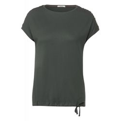 Cecil T-shirt with gathered details - green (14684)
