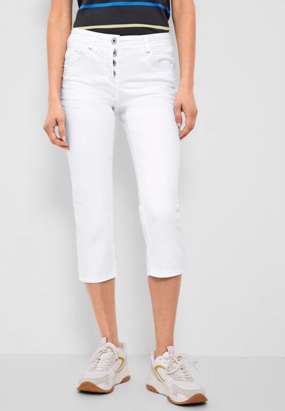 Cecil Loose Fit Jeans in 3/4 Länge - weiß (10000)