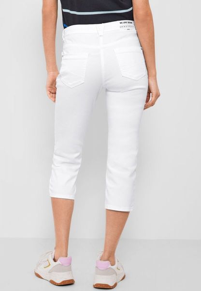 Cecil 3/4 length loose fit jeans - white (10000)