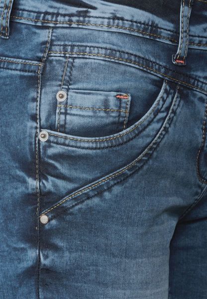 Cecil Casual Fit Jeans in 3/4 - Scarlett - blau (10283)