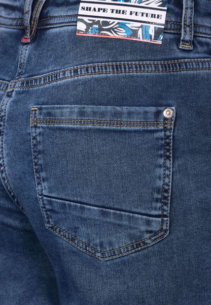 Cecil Slim Fit Jeans Caprihose - blau (10283)