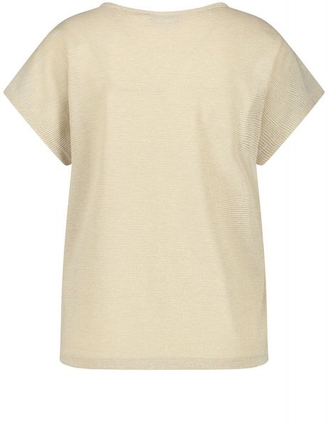 Taifun T-shirt with a shiny finish - beige (09452)