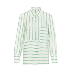 Opus Striped blouse - Fassilo - white/green (30002)