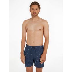 Tommy Hilfiger Mid-length swim shorts with TH monogram - blue (DW5)