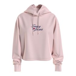 Tommy Jeans Essential Boxy Fit Hoodie avec logo - rose (TJ9)