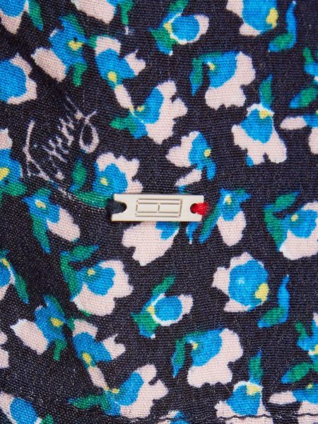 Tommy Jeans Robe avec dentelle et imprimé à fleurs - bleu (0G1)