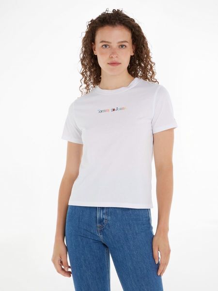 Tommy Jeans T-shirt avec logo imprimé - blanc (YBR)