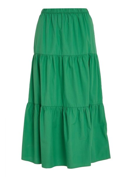 Tommy Jeans Tiered poplin midi skirt - green (LY3)
