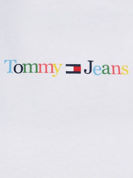 Tommy Jeans T-shirt mit Logo-Print - weiß (YBR)