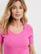 Gerry Weber Collection T-shirt in a fine rib knit - pink (30902)
