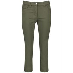 Gerry Weber Edition 3/4-length jeans with hem slits  - green (50935)