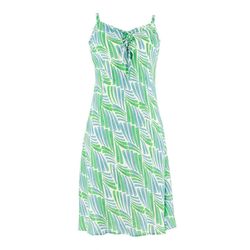 Signe nature Bedrucktes Kleid mit schmalen Trägern - grün/blau (5)