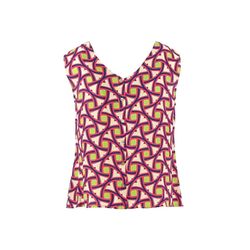 Signe nature Printed blouse with V-neck - pink (24)