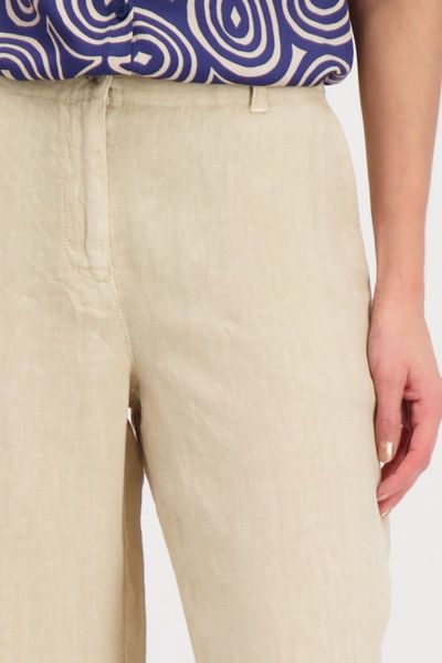 Signe nature Wide linen pants - beige (2)