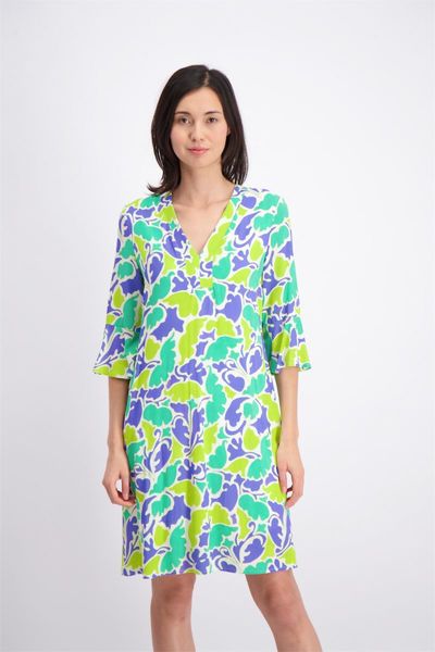 Signe nature Dress with an all-over pattern - green/blue (16)