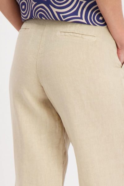Signe nature Wide linen pants - beige (2)