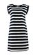 Signe nature Striped midi dress - white/black (96)