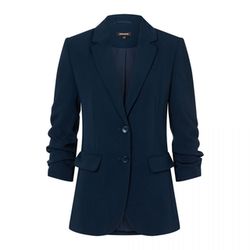 More & More Blazer with 3/4 length gathered sleeves - blue (0378)