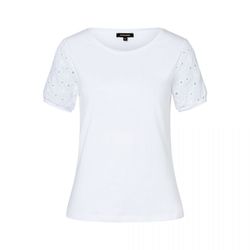 More & More T-Shirt mit Spitzenärmel - weiß (0010)