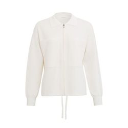 Yaya Cardigan with zipper and pocket - white (99691)